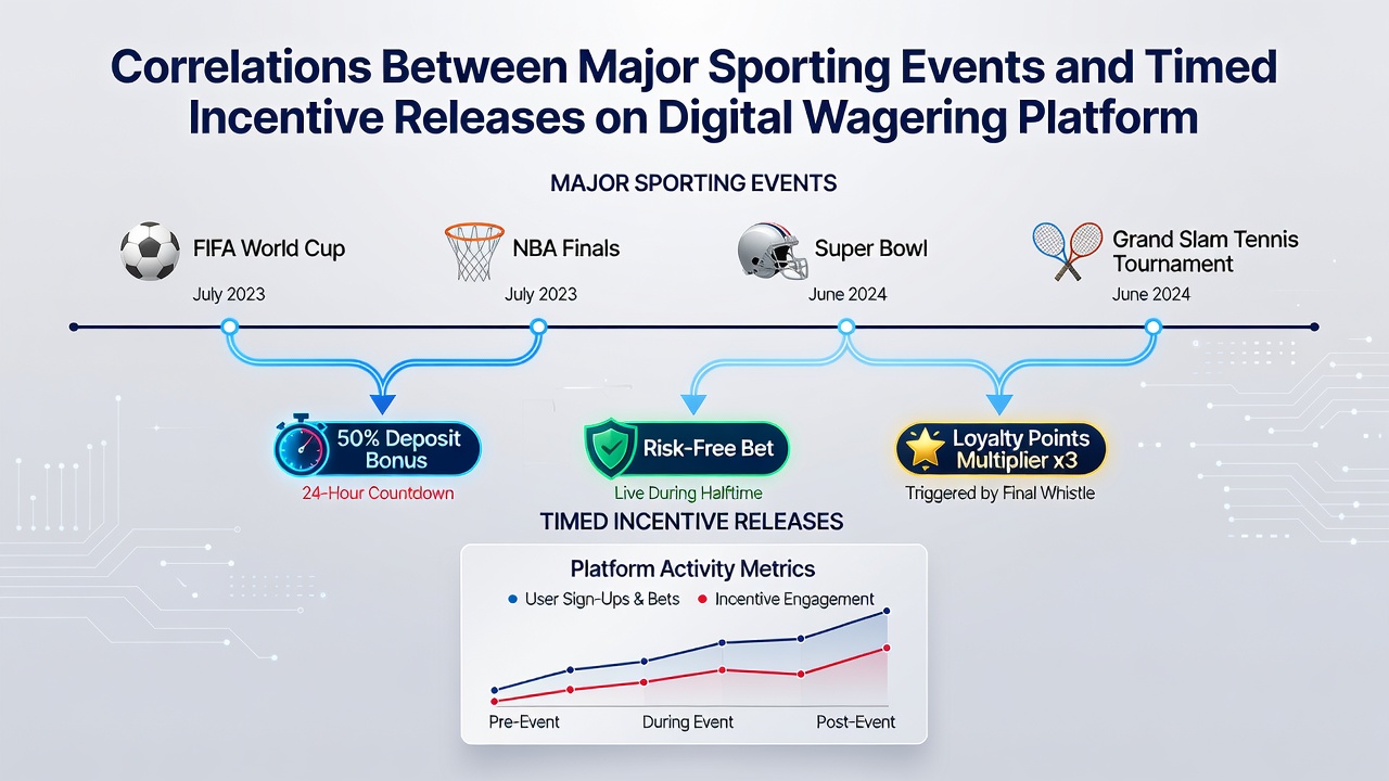 Analytics dashboard showing correlation spikes between event schedules and bonus activations